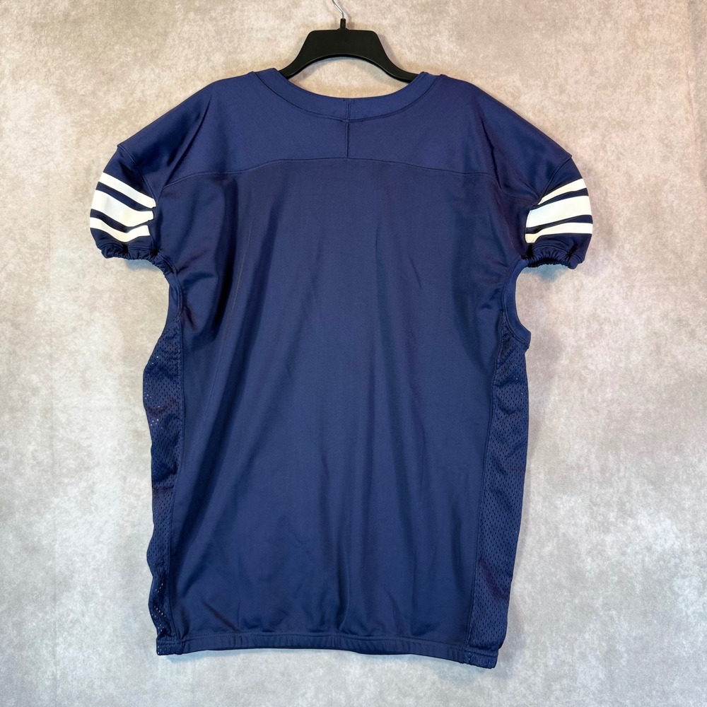 Nike Football Jersey Men 3XL Navy Blue White Sleeve Stripes Training Halloween - Picture 2 of 8
